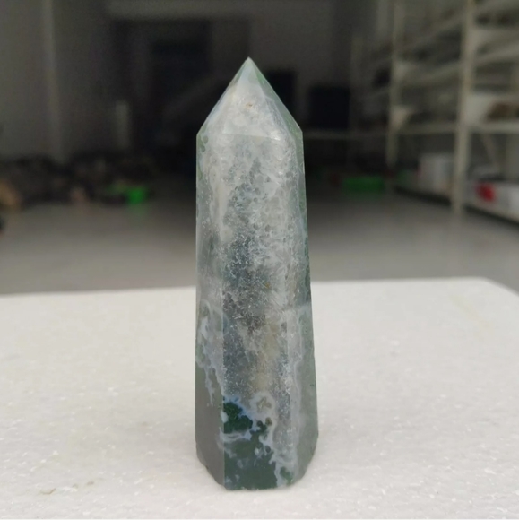 Green Aquatic Agate Healing Quartz Crystal Gemstone NEW - Picture 5 of 7